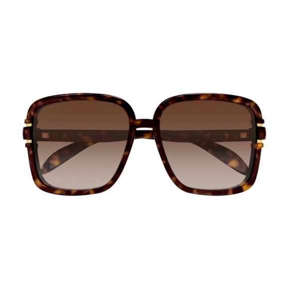 NEW AUTHENTIC GUCCI HAVANA SUNGLASSES GUCCI WOMEN BROWN SUNGLASSES - Picture 2 of 5